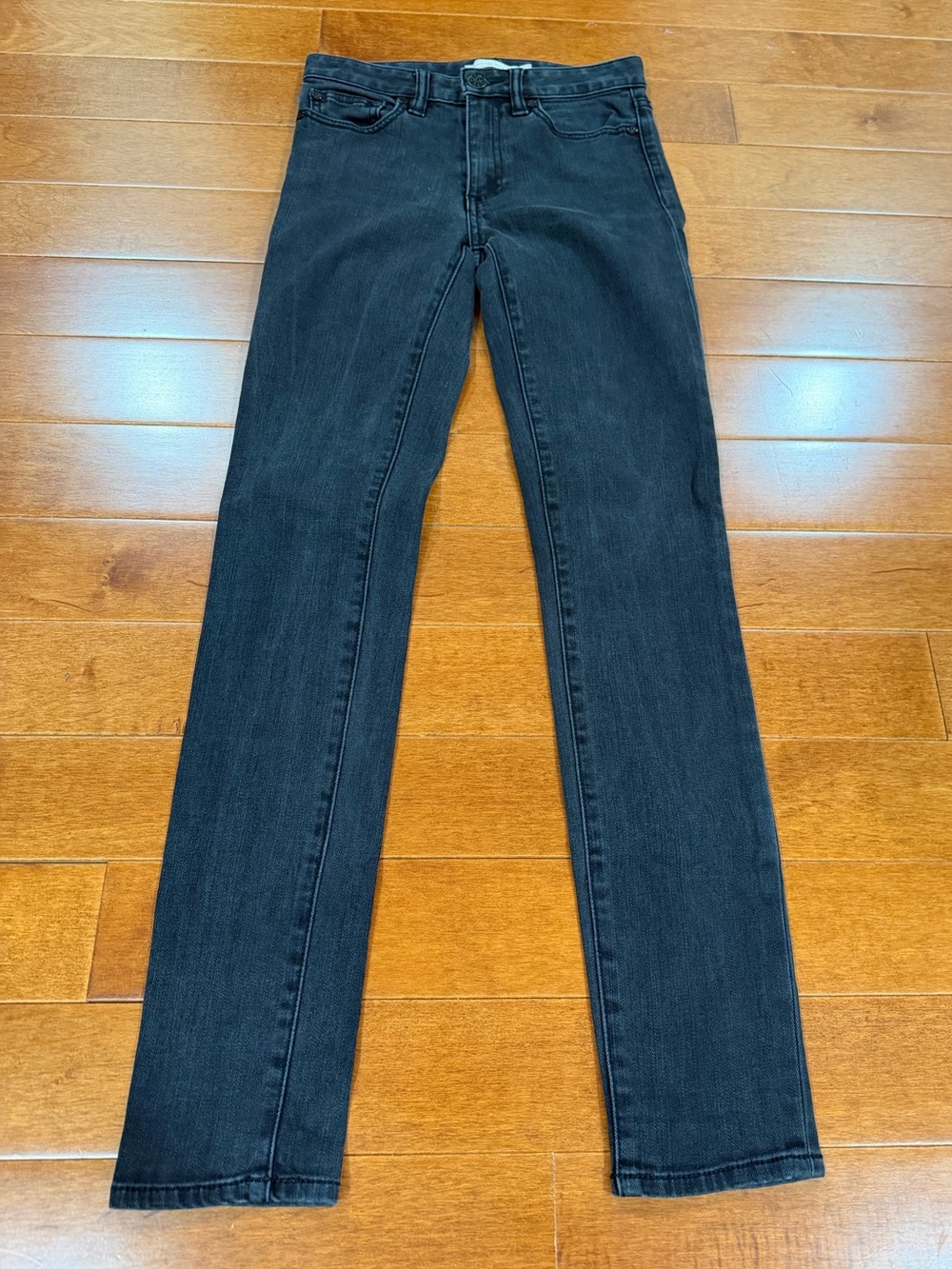 Tory Burch Black Gray Wash Denim Cotton Blend Skinny Jeans Sz. 24